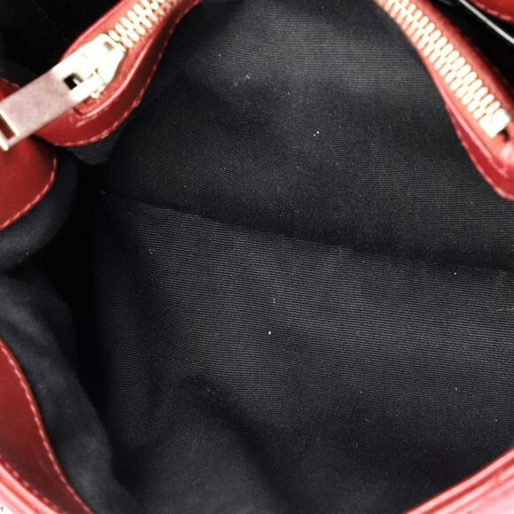 Saint Laurent Loulou Shoulder Bag Matelasse Chevron Leather Small Red - Picture 5 of 6
